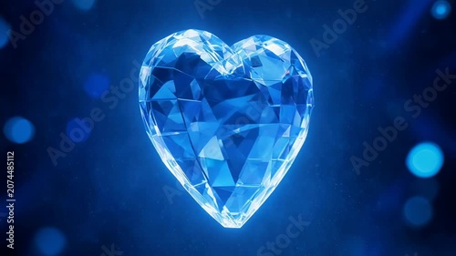 3d animated crystal geometric shape rotation sequence