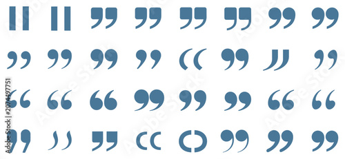 Foto Quotation marks icon set with comma, apostrophe, parenthesis, and speech quote s