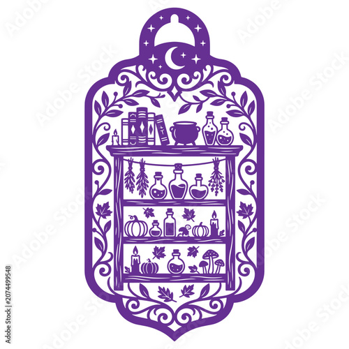 Witch Potion Apothecary Door Hanger SVG