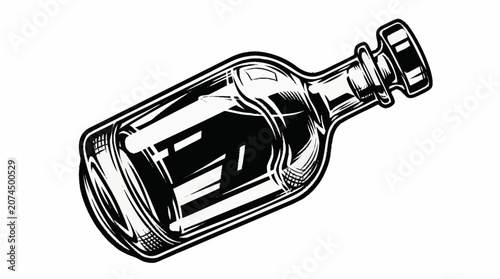 Konstfotografi A glass bottle with stopper.