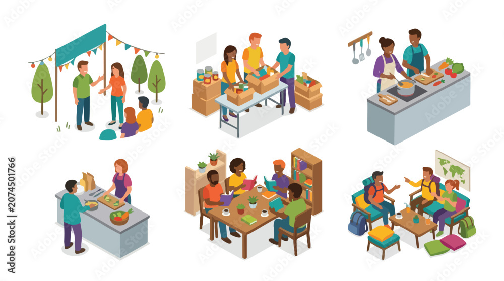 Fototapeta premium Community Volunteering and Social Activities