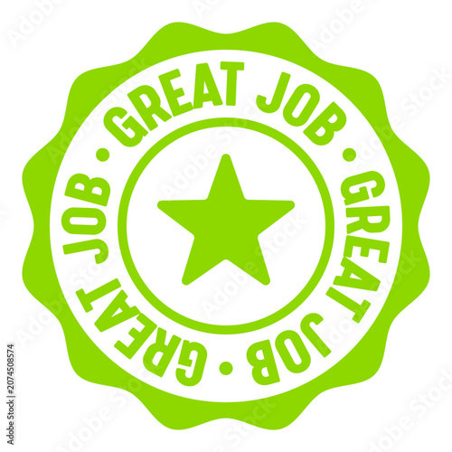 Fotografie great job seal badge. great job label sticker. Vector sign
