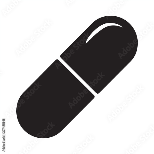 Pharmaceutical Item Capsule vector illustration