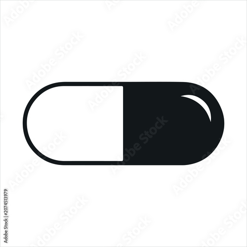 Capsule Silhouette Vector Illustration