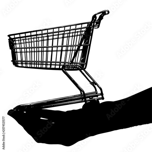 Photos carro de la compra en mano