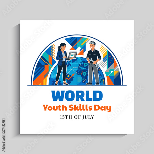 World Youth Skills Day Social Media Post Banner Template Design