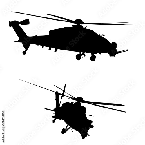 Tableau sur toile Helicóptero de ataque