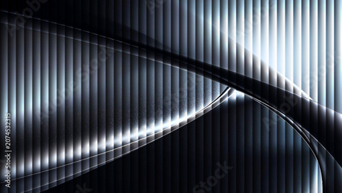 Abstract blue industrial striped line background with metallic texture and modern business design concept