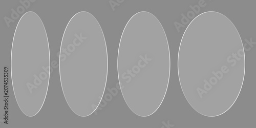 Four gray ellipses on a solid background