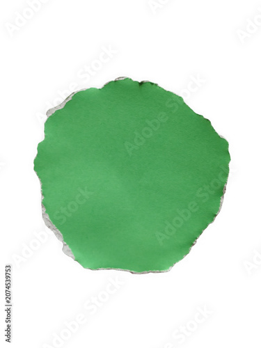 Abstract green blob shape luminous irregular edges organic form roundish modern art element isolated object transparent background