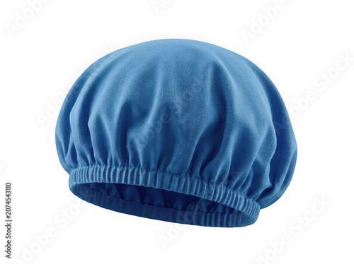 Blue Surgical Scrub Cap Isolated on Transparent Background - Realistic 3D Medical Headwear for Healthcare Professionals