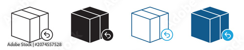 Fotografija Return Purchase Icon Vector Collection in Outline and Solid Style for Shopping,