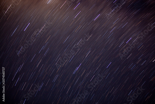 Star trails in a night sky