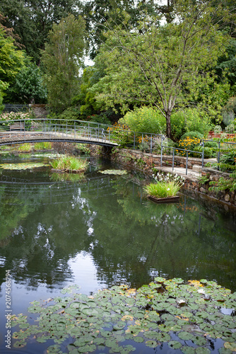 Lush garden in the city of Angers France