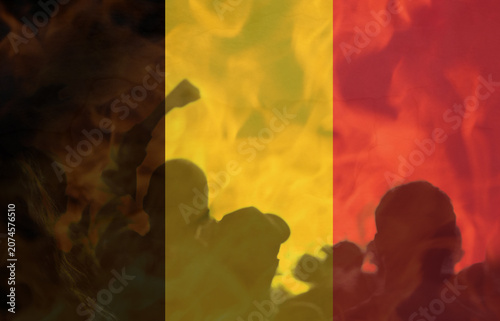 Foto Belgium protests and civil unrest conceptual image