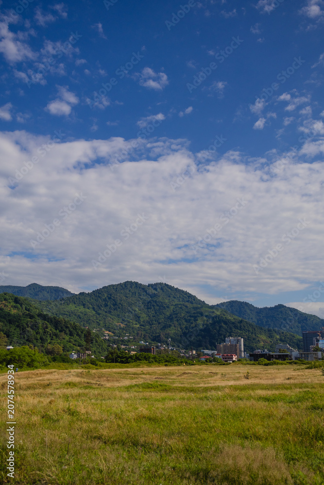 Fototapeta premium mountain landscape with blue sky
