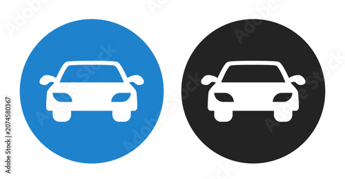 Car icon. Vector flat icon set. Hand drawn.