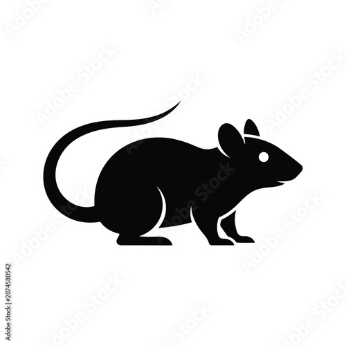 Black silhouette of a mouse