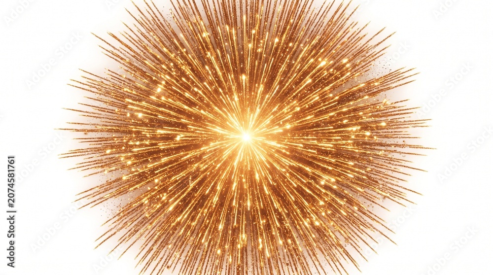 Fototapeta premium Colorful fireworks bursting in night sky on black background celebration festival display with vibrant red and multicolor pyrotechnics holiday party event