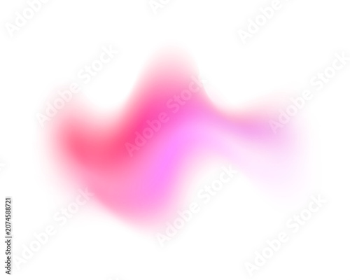 Foto Soft pink purple gradient wave shape abstract design element on white background
