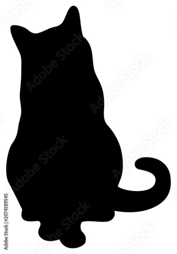 Cat Silhouette | Cute Kitty Artwork | Vector Feline Design