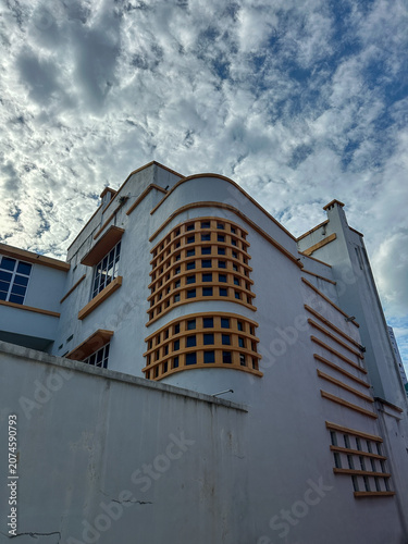 Facade of a modern office building in Ipoh, Malaysia