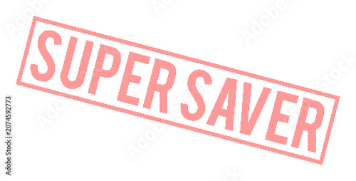 Bild auf Leinwand Red super saver stamp with a dotted texture on transparent background
