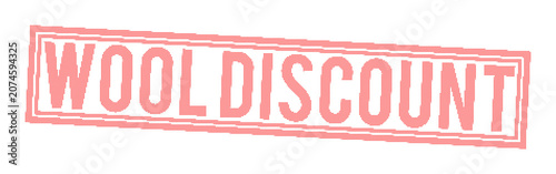 Red halftone wool discount stamp on transparent background