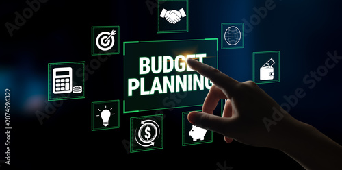 Photos Budget Planning Strategy with Digital Elements Displaying Financial Concepts and Tools for Effective Money Management Fluxor