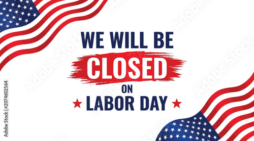 Foto Labor day business closure notice