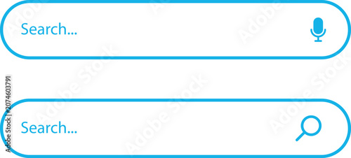 Search here. Search bar for ui. Search bar vector icons in flat design, isolated on transparent background. Vector illustration
