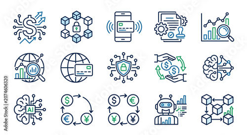 Modern fintech corporate logo design featuring a sleek digital dollar symbol with futuristic neon glow and geometric innovation elements for banking and financial technology branding