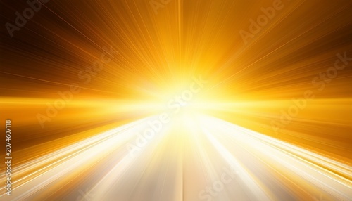 Yellow And White Background With An Abstract Light Beam Light Effect White And Orange Colors Blurred Lens Flare