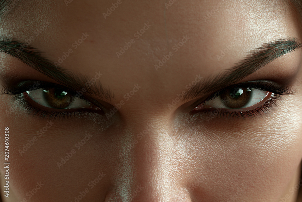 Fototapeta premium Intense, detailed close-up of eyes