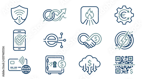 Modern Digital Payment Branding Logo with Abstract Currency Symbol and Tech Inspired Design for Fintech Startups Corporate Identity and Online Transactions Visual Concept