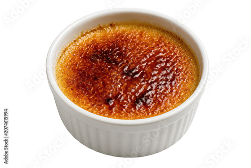 Tableau sur toile Crème brûlée with caramelized sugar crust