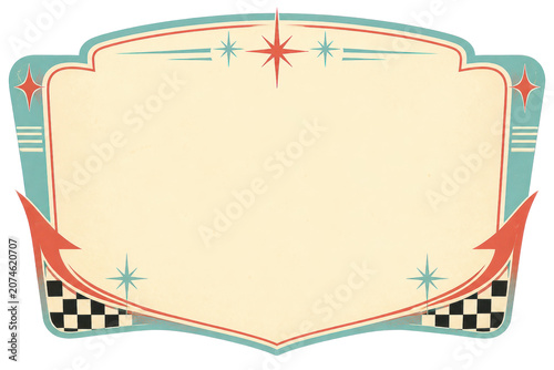 Vintage diner marquee sign frame