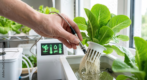 Measuring pH Levels in Hydroponic Lettuce Plants with Digital Sensor