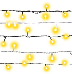 Glowing fairy lights on transparent background, png