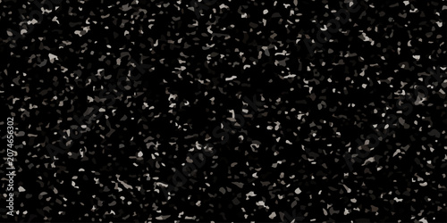 Konstfotografi Black asphalt texture with white speckled stone particles, dark seamless pattern