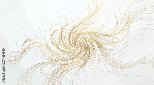 Obraz na płótnie Abstract golden swirl of flowing lines