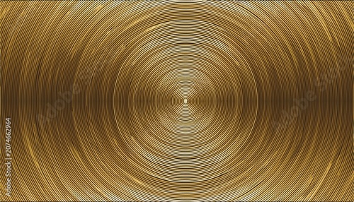 Elegant Golden Concentric Circles And Arcs Create A Modern Abstract Background Isolated On Transparent Background Vector Illustration