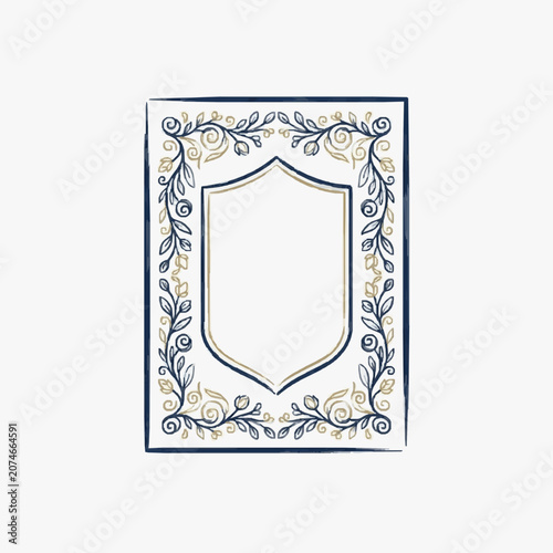 Elegant horse head silhouette with ornate frame design.