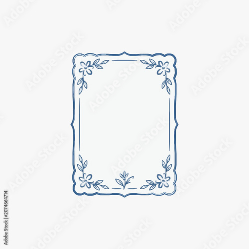Elegant monogram floral design in black ink on white.