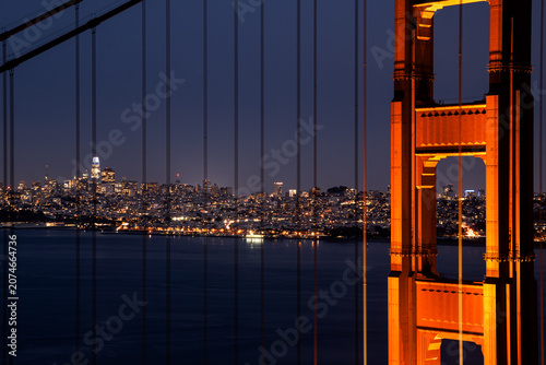 San Francisco past the Golden Gate Bridge