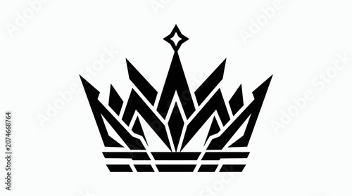 Photos Black Silhouette Of A Crown On White Background