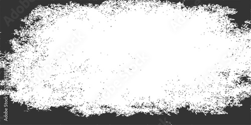 Photos A chaotic, abstract cloud of white particles explodes outward against a dark background, creating a dynamic, textured effect that suggests energy and transformation