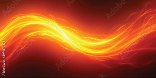 Photos Glowing light waves resembling fire on red background with abstract background w