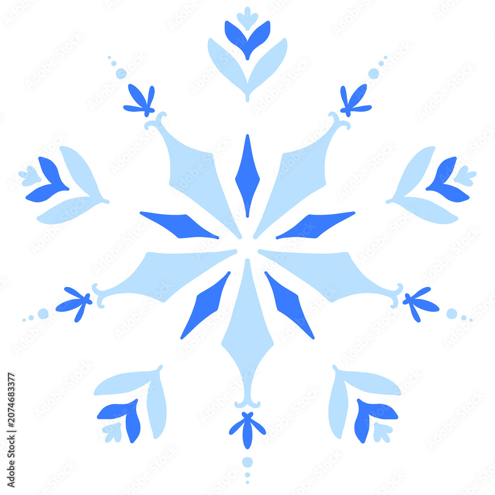 Naklejka premium Snow flake christmast winter