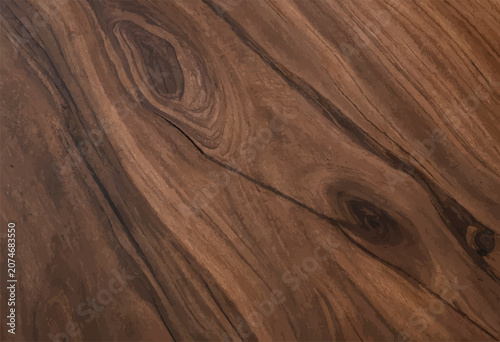 Foto Dark brown wood grain background texture with natural knots background hardwood